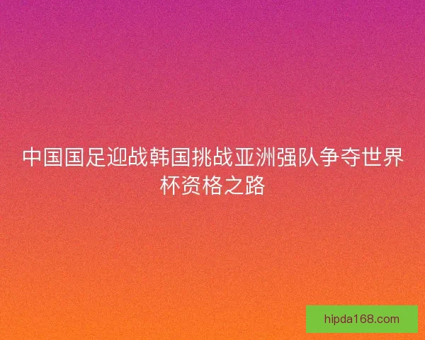 中国国足迎战韩国挑战亚洲强队争夺世界杯资格之路